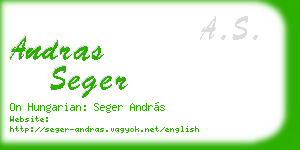 andras seger business card